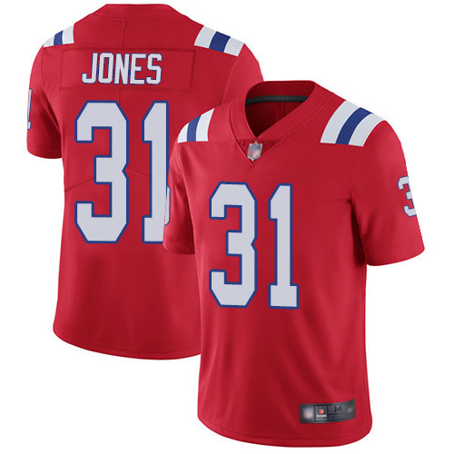 New England Patriots Football #31 Vapor Limited Red Men Jonathan Jones Alternate NFL Jersey->youth nfl jersey->Youth Jersey